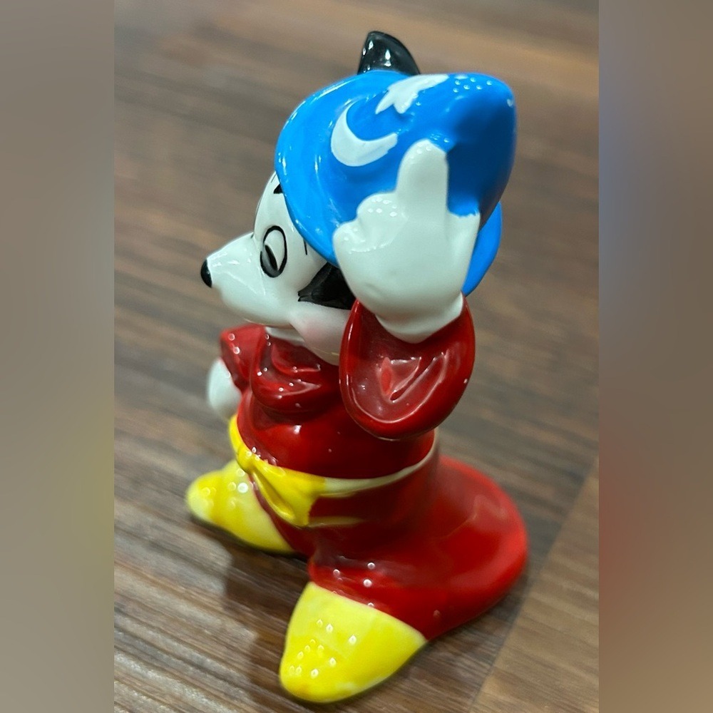 Vintage Disney Mickey Sorcerer's Apprentice Fantasia Wizard Ceramic Figure Japan - Picture 8 of 11